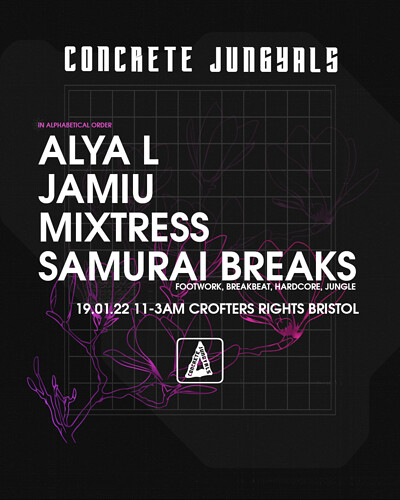 CONCRETE JUNGYALS BACK IN THE RAVE at Crofters Rights in Bristol