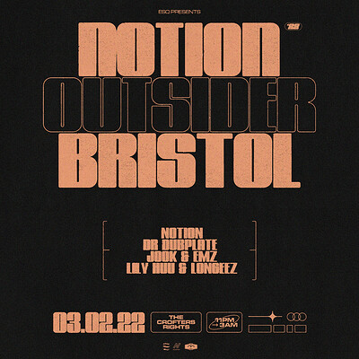 ESO Pres. Notion, Dr Dubplate, Jook, Emz & More at Crofters Rights in Bristol
