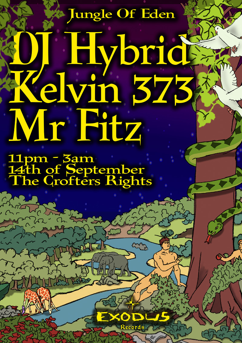 Jungle Of Eden - DJ Hybrid, Kelvin 373 & Mr Fitz at Crofters Rights