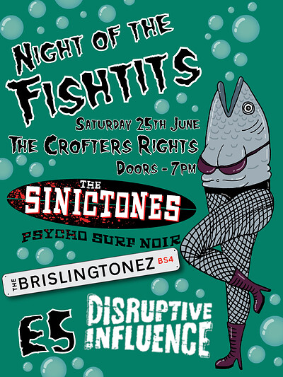 Night of the Fishtits at Crofters Rights in Bristol