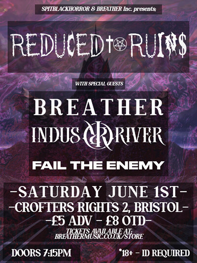 REDUCED TO RUINS + BREATHER + GUESTS at Crofters Rights