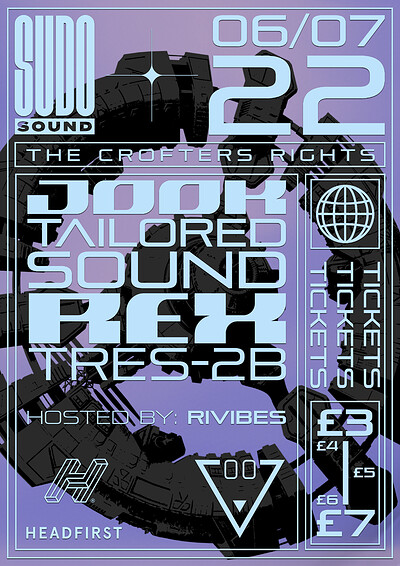 Sudo Sound: Jook, Tailored Sound, Rex, Tres-2B at Crofters Rights in Bristol