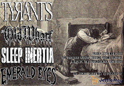 Tyrants, Old Wharf, Sleep Inertia & Emerald Eyes at Crofters Rights in Bristol