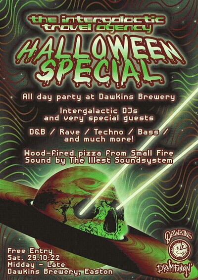 The Intergalactic Travel Agency Halloween Special at Dawkins Brewery