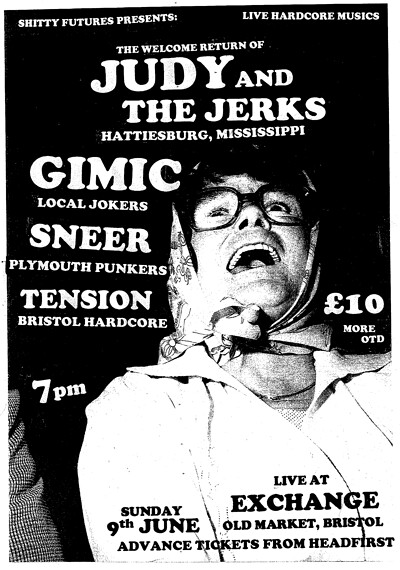 JUDY & THE JERKS, GIMIC, SNEER and TENSION at Exchange