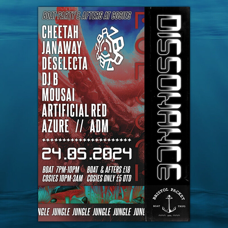 Dissonance Jungle Boat Party at Flower Of Bristol (Bristol Packet Boat)