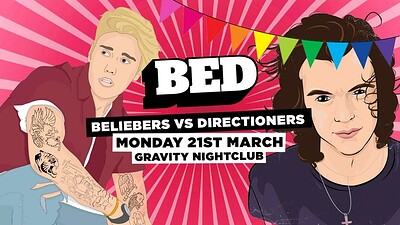 BED: Beliebers vs Directioners at Gravity Bristol in Bristol