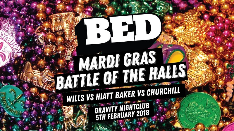 BED Bristol - Mardi Gras Battle of the Halls at Gravity Nightclub