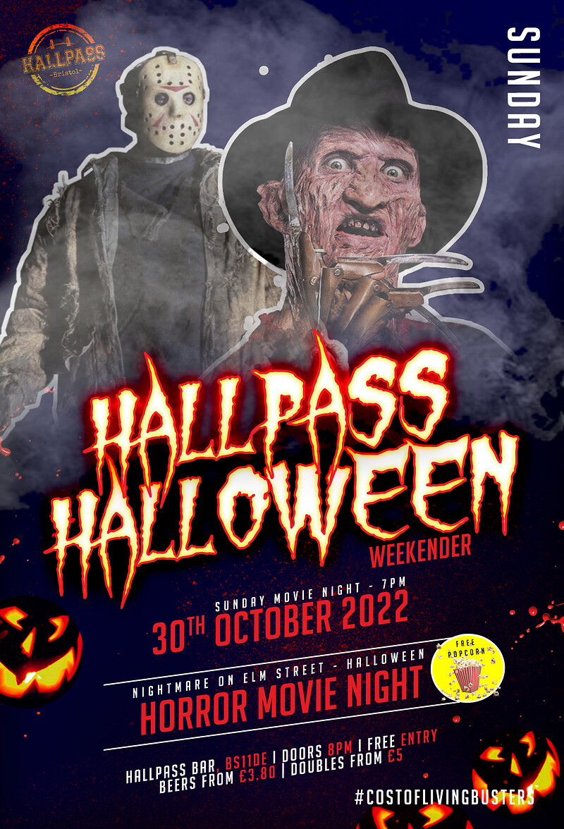 Free Halloween Weekender Horror Movie Night at Hallpass