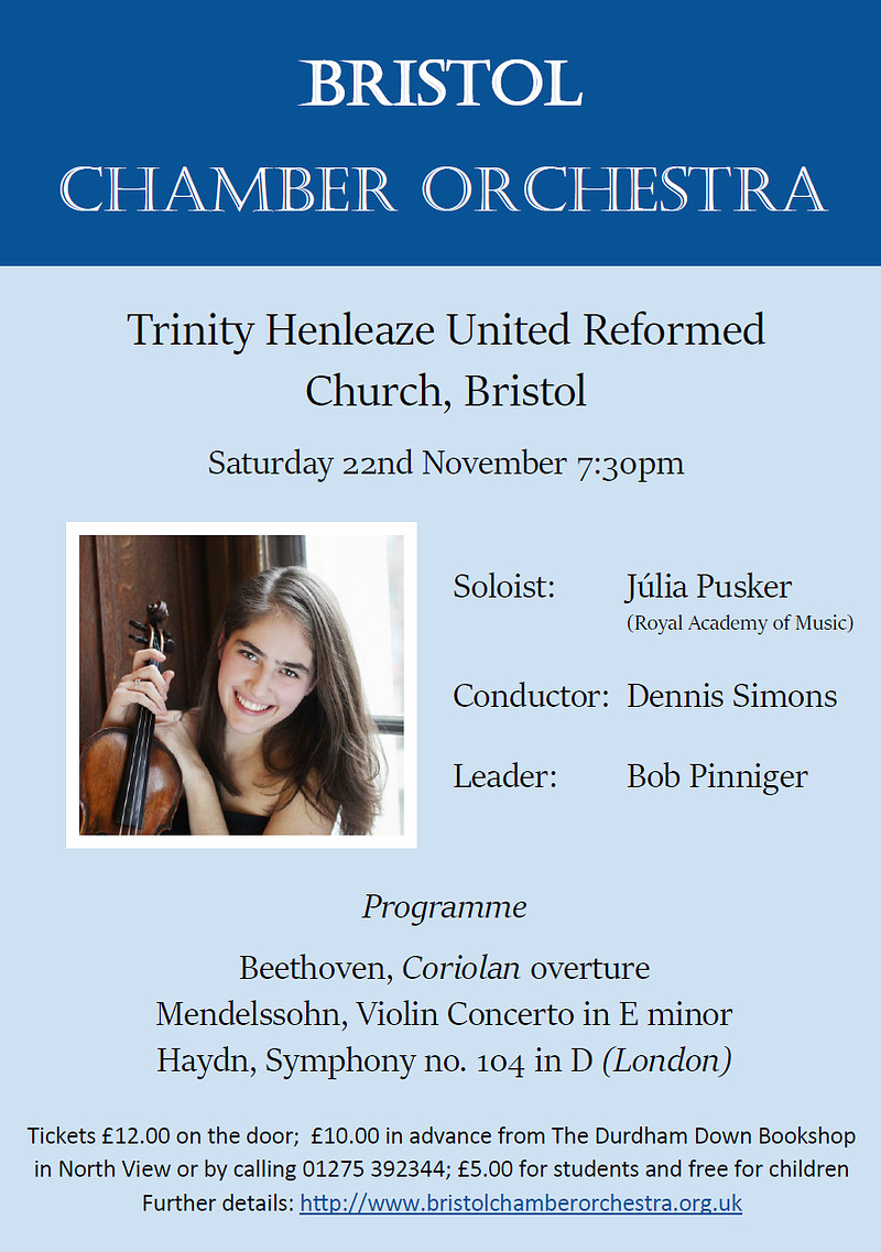 Bristol Chamber Orchestra at Henleaze United Reformed
