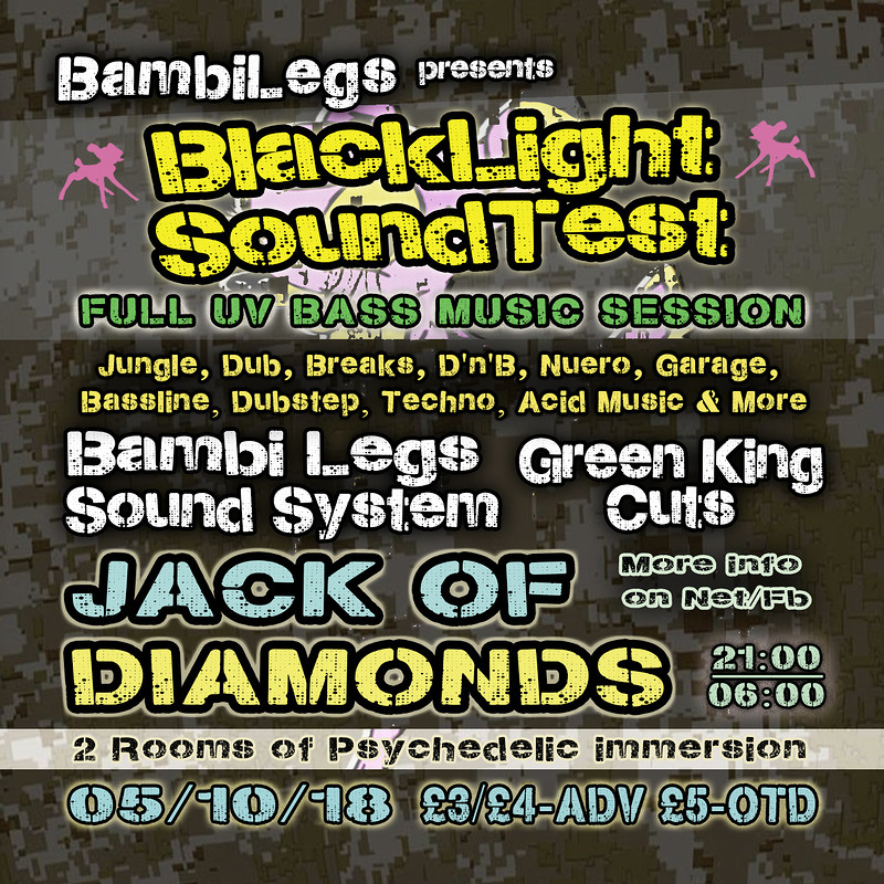 Bambi Legs Presents - BLACKLIGHT SOUNDTEST at Jack Of Diamonds