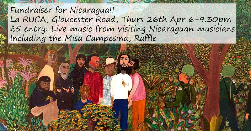 Revolutionary folk music—Fundraiser for Nicaragua at La Ruca, 89 Gloucester Rd, Bristol BS7 8AS