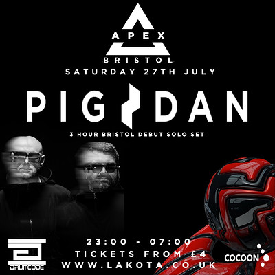Apex Presents: Pig&Dan [Drumcode] (3 hour Debut) at Lakota in Bristol