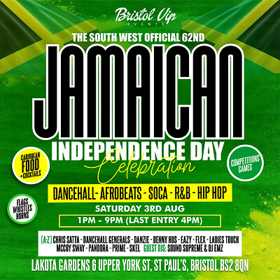 Official 62nd Jamaican Independence Day Party at Lakota