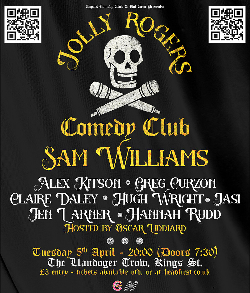 Capers Comedy Club: Jolly Rogers at Llandoger Trow