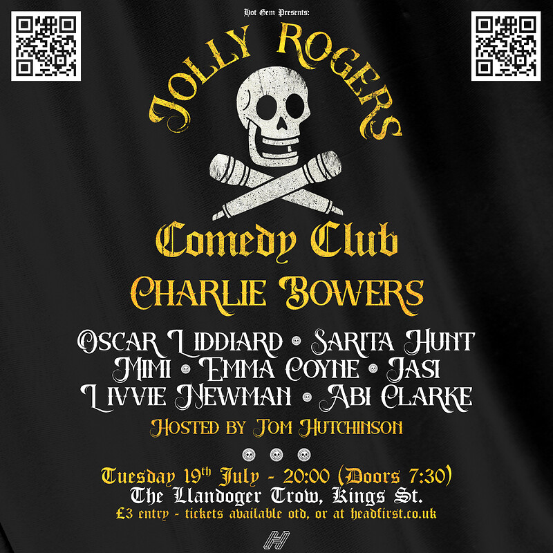 Jolly Rogers Comedy Club - Charlie Bowers at Llandoger Trow