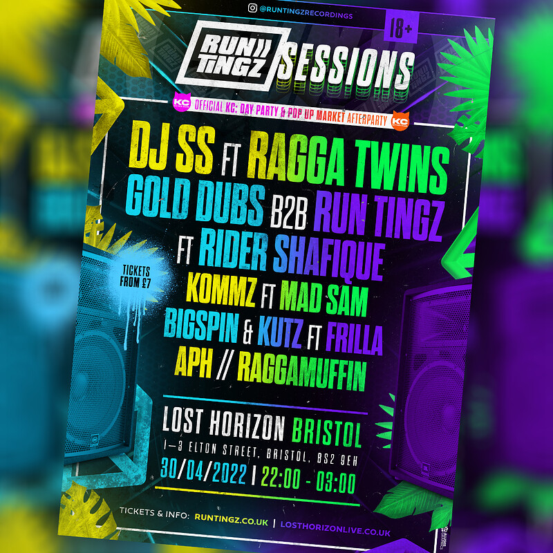 Run Tingz Sessions: Dj Ss, Ragga Twins, Gold Dubs at Lost Horizon