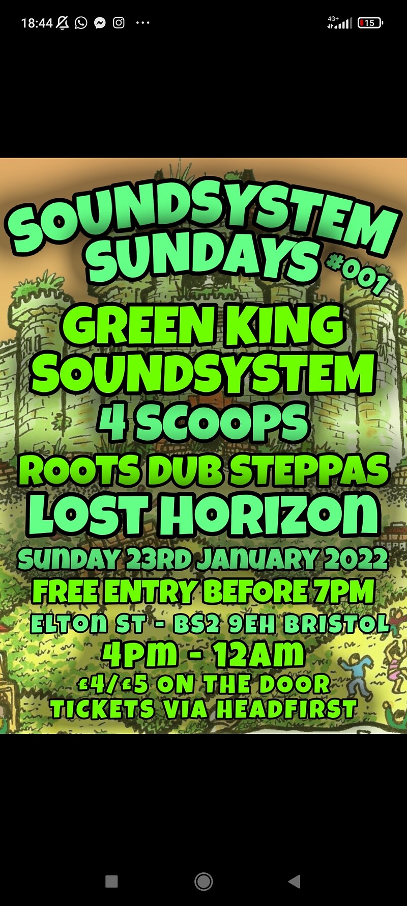 SOUNDSYSTEM SUNDAYS WITH GREEN KING SOUNDSYSTEM at Lost Horizon