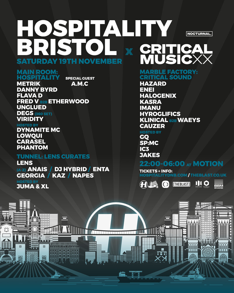 Hospitality Bristol x Critical Sound XX at Motion