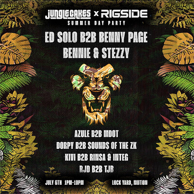 JUNGLE CAKES X RIGSIDE - MOTION DAY PARTY at Motion