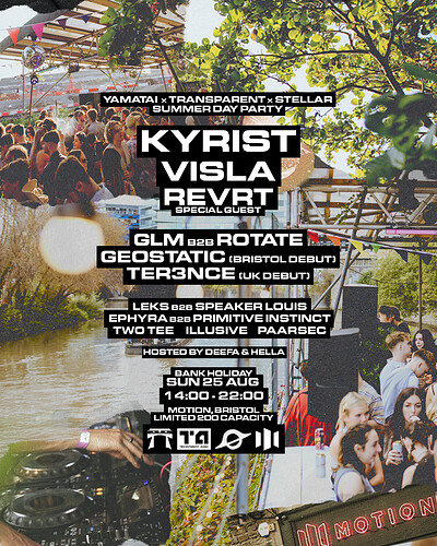 Summer Day Party: Kyrist, Visla, Revrt & More at Motion