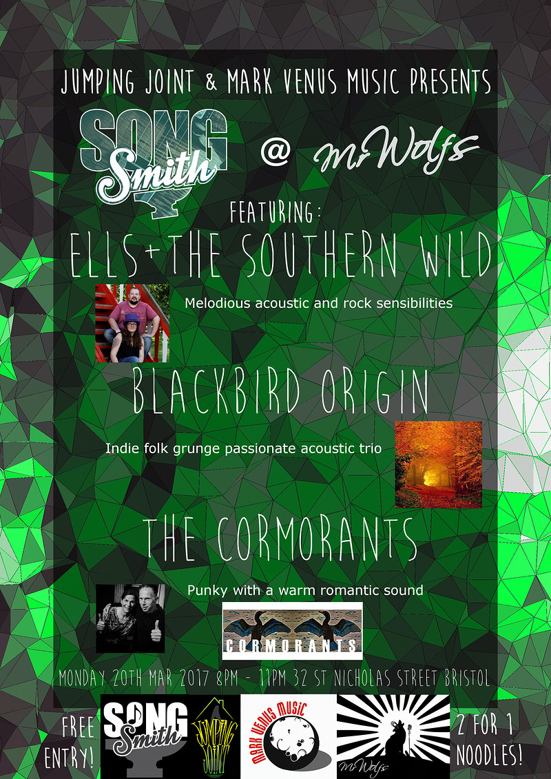 SongSmith ft Blackbird Origin/Cormorants at Mr Wolfs