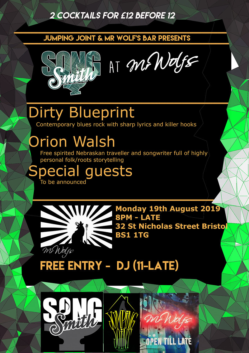 SongSmith ft Dirty Blueprint / Orion Walsh at Mr Wolfs