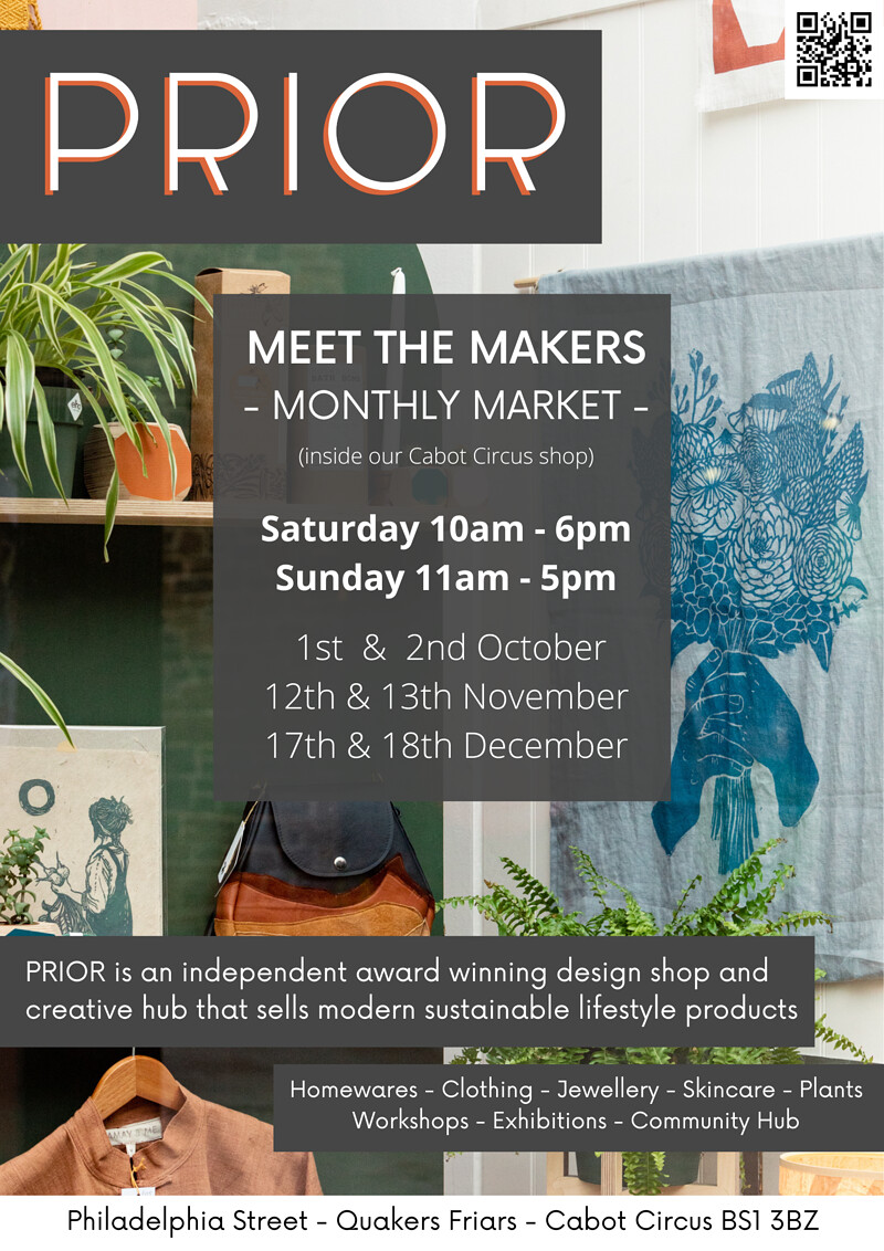 Meet the Makers Monthly Market at Prior Shop, Cabot Circus
