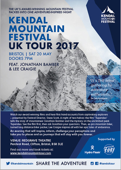 Kendal Mountain Festival UK Tour 2017 - Bristol at Redgrave Theatre