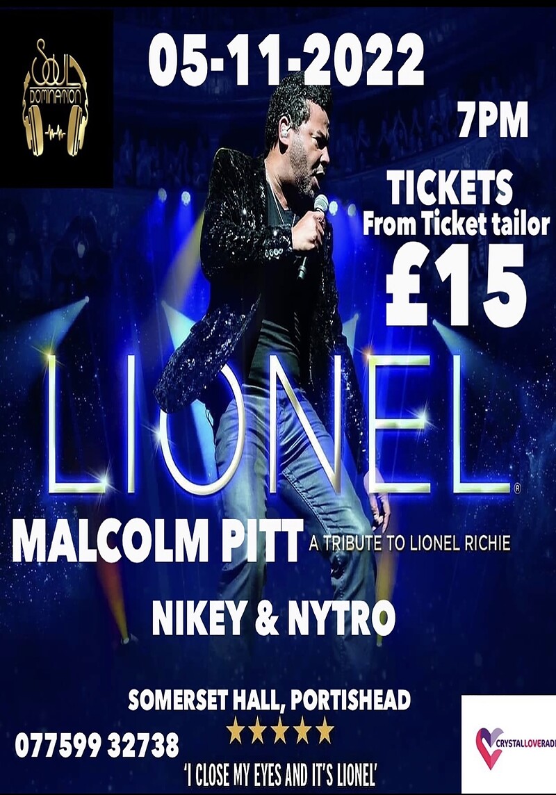Malcolm Pitt - A tribute to Lionel Richie at Somerset Hall, Portishead