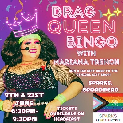 Drag Bingo with Mariana Trench at Sparks Bristol