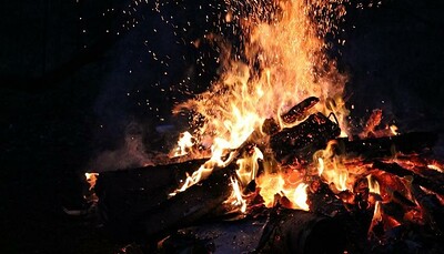 Campfire Gathering at Springfield Allotments in Bristol
