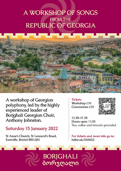 A workshop of songs from the Republic of Georgia at St Anne's Church, Greenbank in Bristol