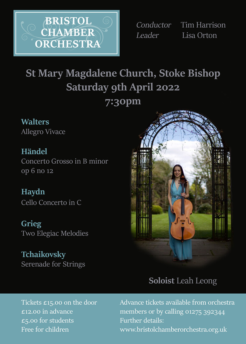 Bristol Chamber Orchestra Spring Concert at St. Mary Magdalene Church, Stoke Bishop