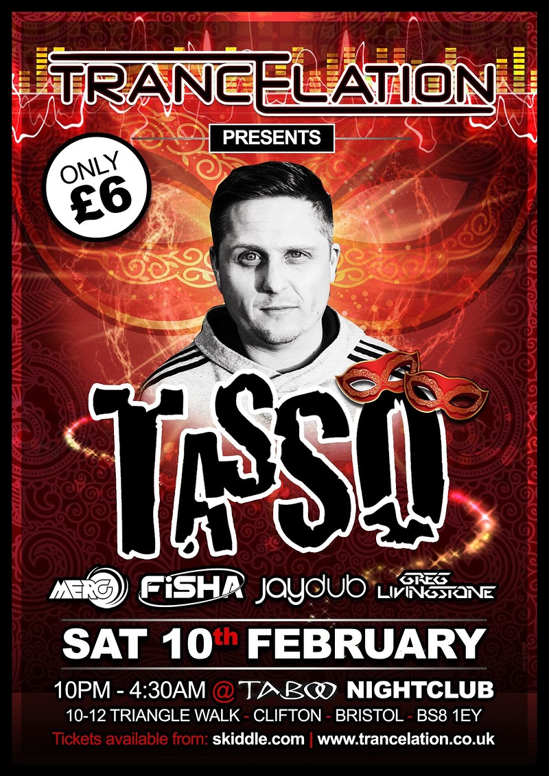 Trancelation presents: TASSO Plus Residents at Taboo Nightclub