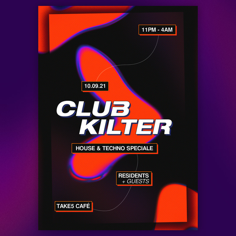 Club Kilter presents a House & Techno Speciale at Take Five Cafe