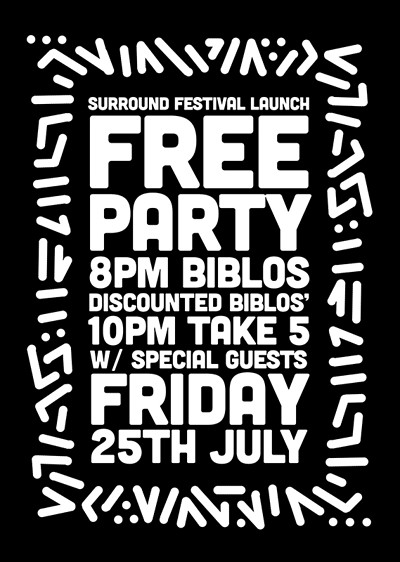 Surround Free Party at Take 5 Cafe