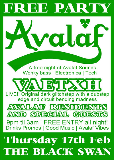 Avalaf Free Party at The Black Swan