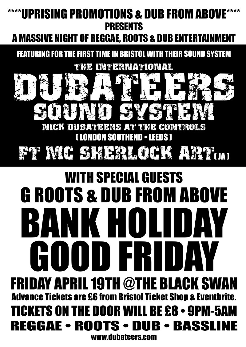 Dubateers Sound System - Bank Holiday Friday at The Black Swan