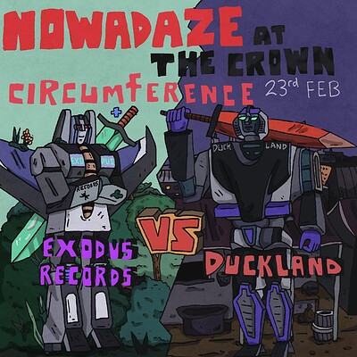 Nowadaze: Circumference + Exodus vs Duckland at The Crown