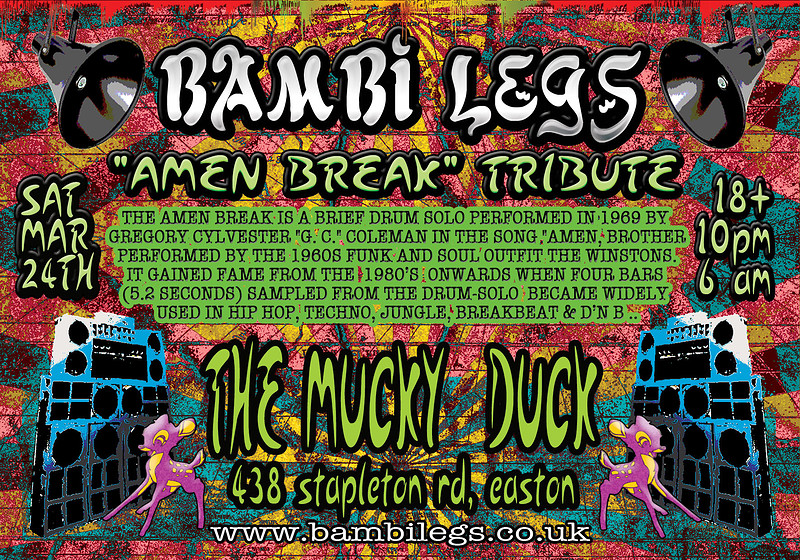 Bambi Legs"amen Break"tribute at The Dutty Duck
