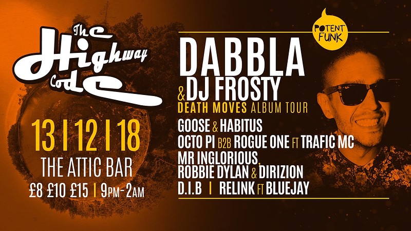 THC present Dabbla Death Moves Tour at The Attic Bar