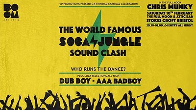 The World Famous Soca Jungle Sound Clash at The Attic Bar