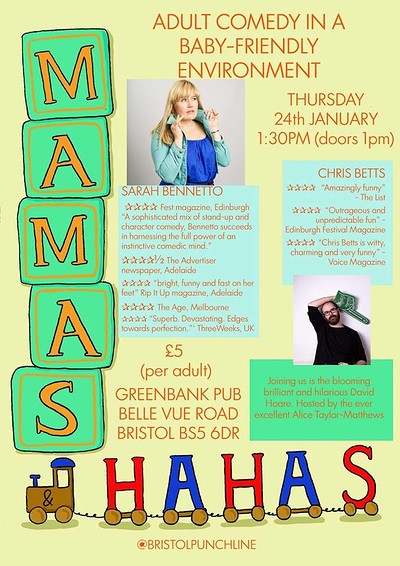 Mamas and Ha-ha's: Chris Betts and Sarah Bennetto at The Greenbank