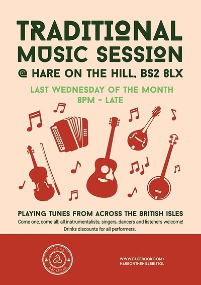 Traditional folk music session at The Hare on the Hill