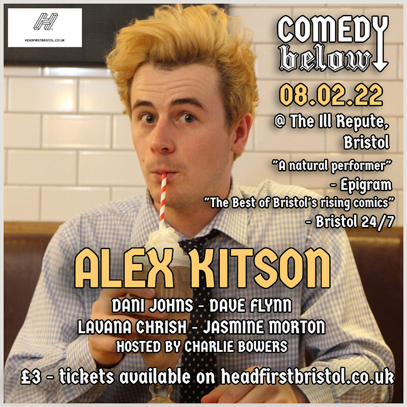 Comedy Below with Alex Kitson at THE ILL REPUTE