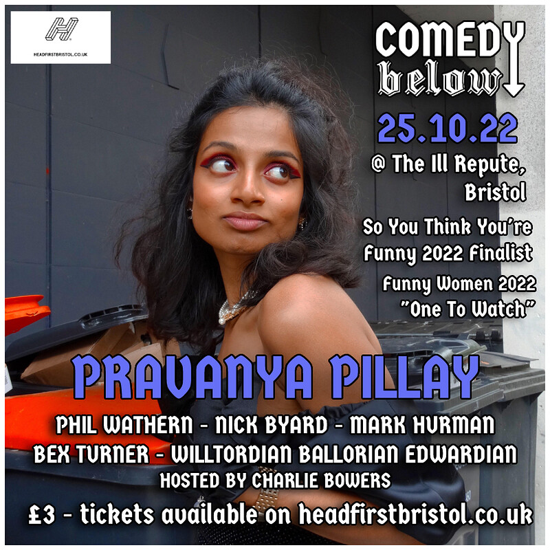 Comedy Below with Pravanya Pillay at The Ill Repute