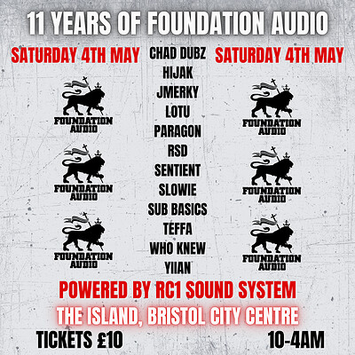11 YEARS OF FOUNDATION AUDIO at The Island