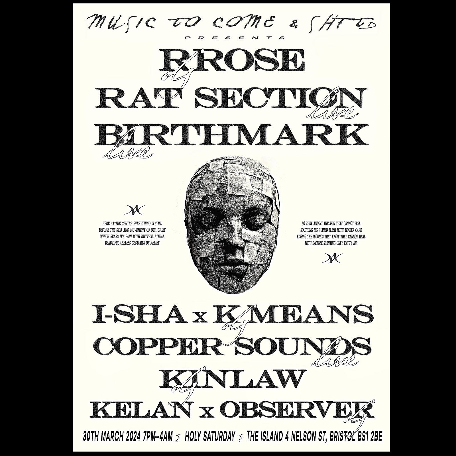 Rrose, Rat Section, i-sha X k means, Birthmark +++ at The Island