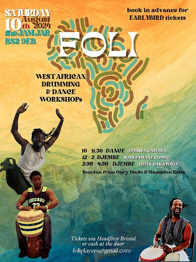 Foli - West African Dance & Djembe Workshops at The Jam Jar